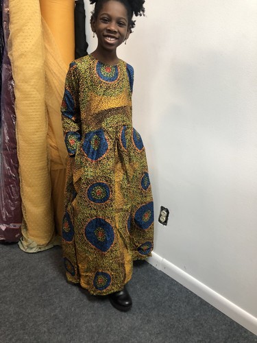 African ankara print kids/girls Long 
