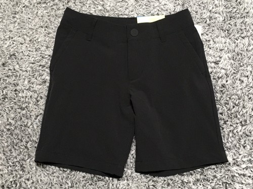 All in Motion Boys Size 6 Black Moisture Wicking Flat Front Dress Golf Shorts - Picture 9 of 10