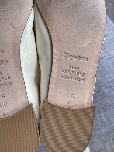 REPETTO Cendrillon Ecru Patent Leather Ballerina Flats/40FR - Picture 11 of 15