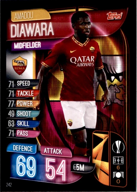 Match Attax Champions League 19/20 - Amadou Diawara AS Roma Nr. 242