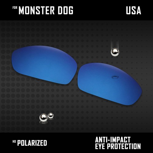 Lentes de repuesto polarizadas antiarañazos para Oakley Monster Dog opciones - Imagen 9 de 10