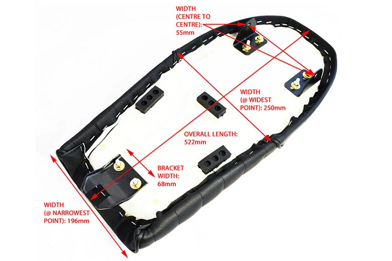 Asiento de moto Flat Café Racer vintage para Honda CM400A CM400C CM400E CM400T Foto 3 de 4
