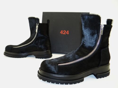 424 Stiefelette Boots Stiefel Herren Schuhe Leder Gr.45 Schwarz - Bild 3 von 11