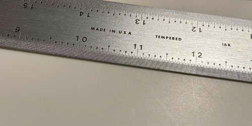 24" RIDGID MACHINIST SCALE, RULER, SATIN CHROME, 16R, NEW, 1/32,1/64,1/50,1/100 - Picture 4 of 6