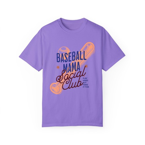 Comfort Colors Baseball Mama Social Club T-Shirt, Sport Fan Bekleidung, Mom Tee - Bild 13 von 16