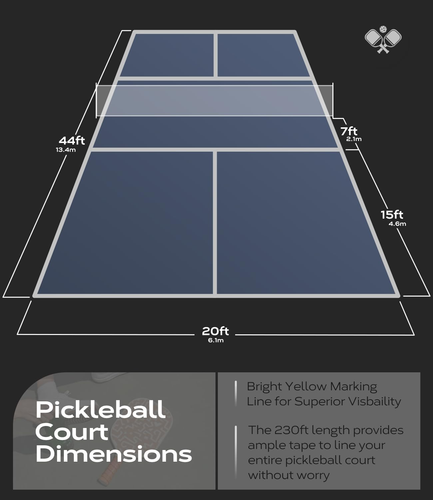 Multipurpose Strong Vinyl Adhesive Tape Pickleball Outdoor Indoor Marking 2" NEW - Picture 3 of 9