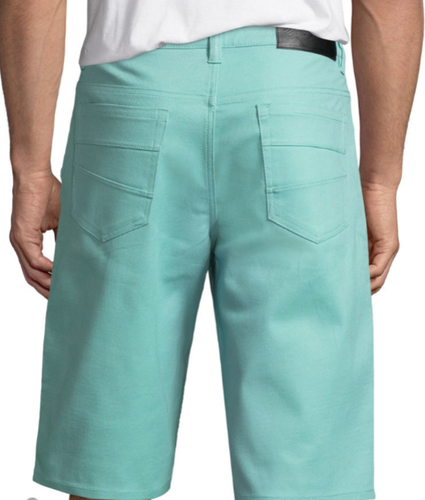 NEW ROCAWEAR AQUA BLUE LONGER LENGTH STRETCH SHORTS MENS 34 - Picture 2 of 2