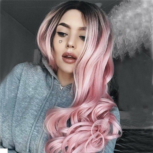 Fashion Wavy Ombre Wig Cosplay Party Women Natural Long Curly Full Hair Wigs - Picture 14 of 16