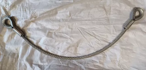 14mm Galvanised Wire Rope Sling 2 Tonne - Thimble Each End Choose Length - Strop