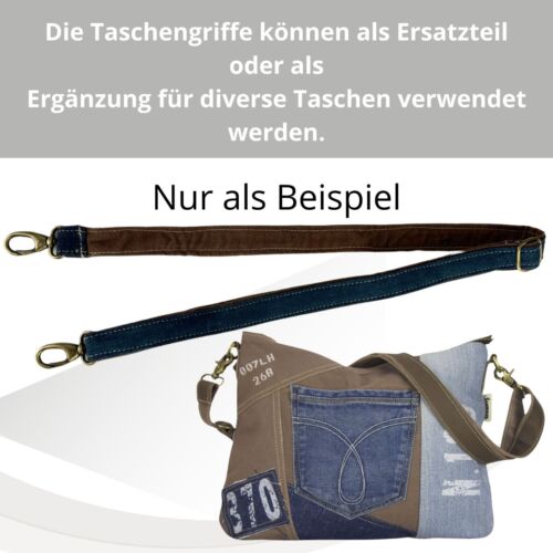 Verstellbare Taschenhenkel aus Canvas/ Leder, Schultergurt, Gurtband Handtasche - Bild 3 von 7