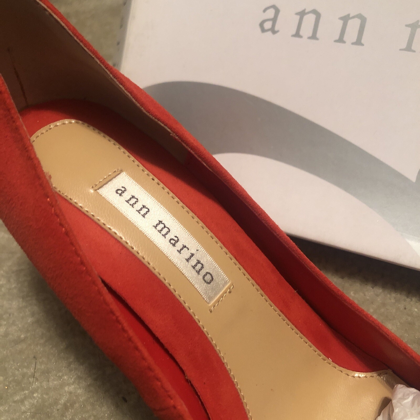 Ann Marino Deep Red Sandal Heels Women's shoes size 8 M with box Ann Marino Deep Red Sandal Heels Women's shoes size 8 M with box