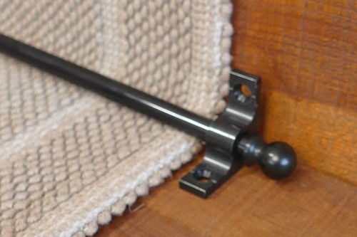 Schwarze Treppenstange, Läuferstangen, 3/8" Treppen Teppichläufer, Hardware Set - Bild 6 von 9