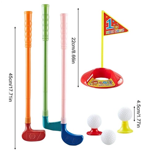 Mini Golf Club Toys Plastic Set Kids Indoor Outdoor Leisure Sports Practice New - Picture 12 of 14