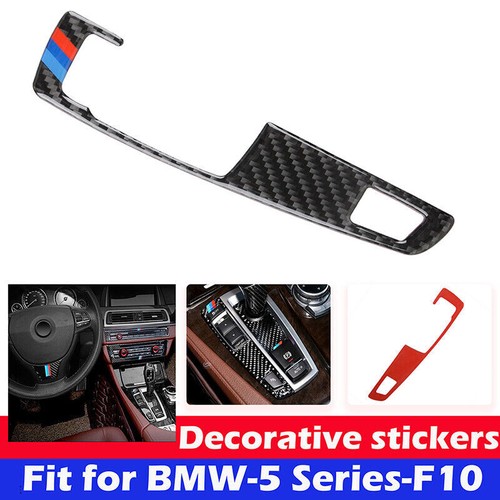 For BMW F10 2011-2017 Carbon Fiber Gear Shift Panel Button Decor Trim Sticker AA - Picture 1 of 7