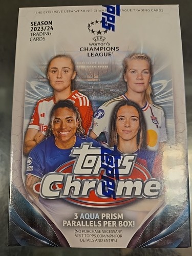 2023-24 TOPPS CHROME UEFA WOMENS CHAMPIONSHIP LEAGUE SOCCER BLASTER BOX FACTORY  - Picture 1 of 4