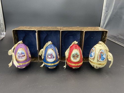 4 Valerie Parr Hill Mr. Christmas Deko Schmuck Musik Eier IOB mit Papieren