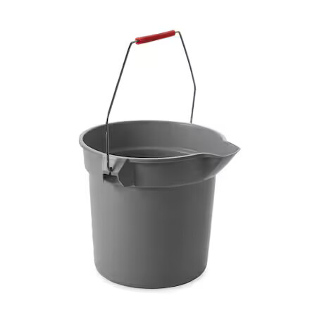 Rubbermaid Commercial FG296300GRAY Brute Round Bucket 10 qt Gray - Picture 2 of 2