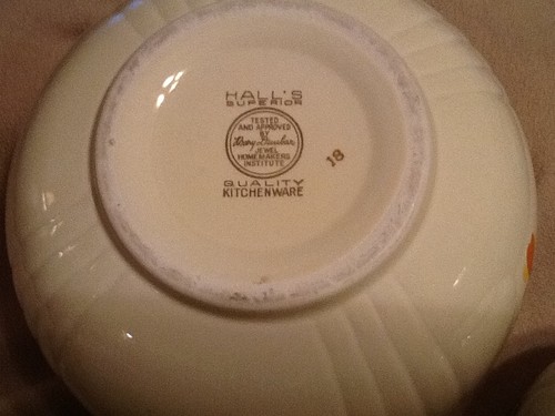 Hall Jewel Tea Autumn Leaf Nesting Bowls Mixing Bowls Kitchen Ware (4) Vintage - Picture 5 of 12