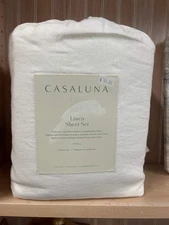 Casaluna Linen Sheet Set - Cream