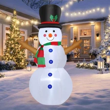 4 FT Christmas Inflatables Snowman Outdoor Decorations Blow up Yard Decoration w