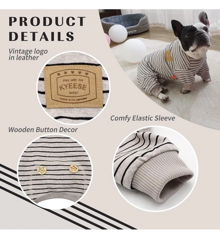 KYEESE Pijama para Perros Pequeños Elástico 4 Patas Perro Mono XL Foto 3 de 4