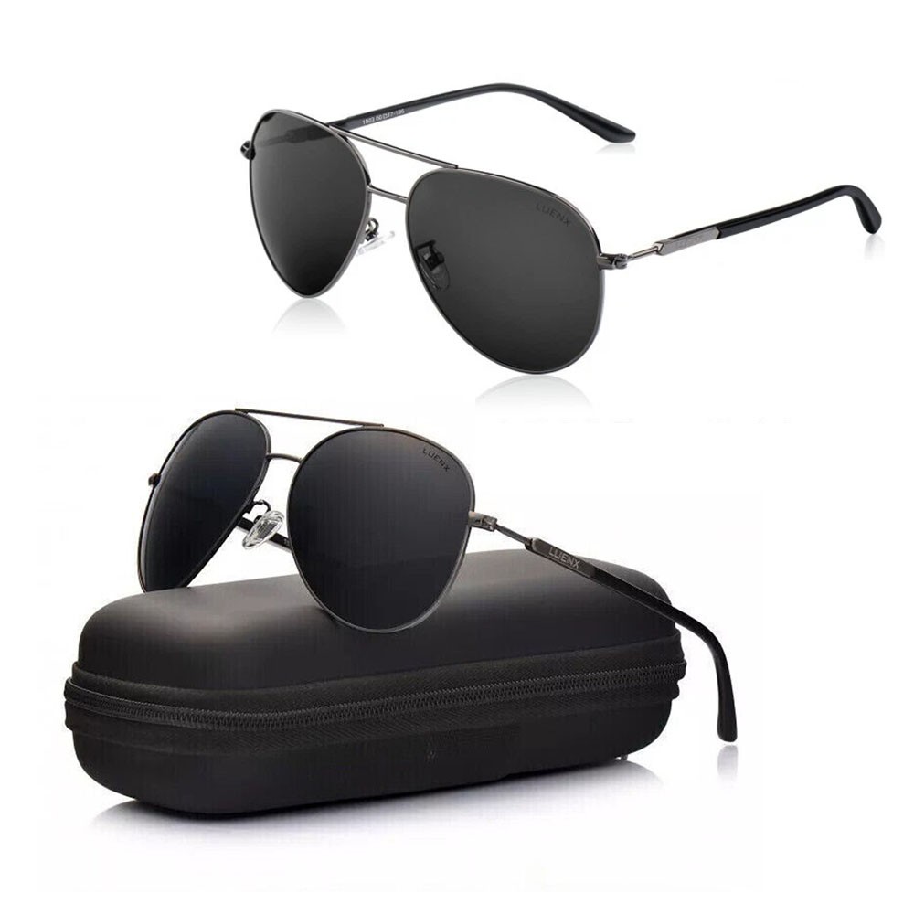 2 pcs Aviator Sunglasses for Adult Polarized Driving Classic  display picture 2