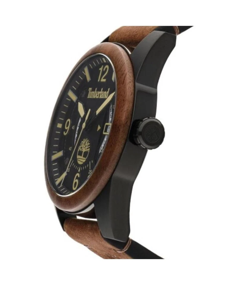 TIMBERLAND Hombres Analógico Cuarzo Informal Reloj Clásico Vestido Negro Esfera Impermeable Ro Foto 3 de 4