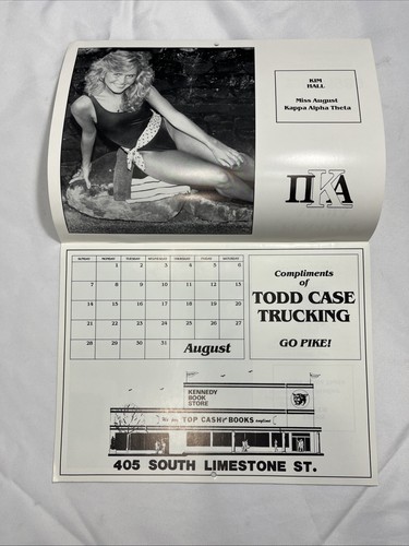 1988 Pi Kappa Alpha Omega Chapter University Kentucky Dream Girl Calendar Pike - Picture 2 of 8