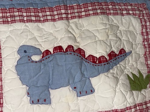 Pottery Barn Kids PBK Super Saurus Dinosaurier Dino komplettes Queen Quilt-Set & Kissenbezüge - Bild 19 von 20