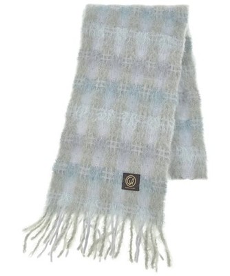 Mantas Ezcaray Scarves GreenxLight bluexGray(Check Pattern) 2200658614026
