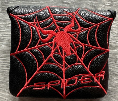 Spider Golf Mallet Putter Head Cover - Schwarz/Rot - Neu