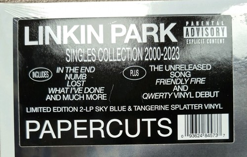 Linkin Park - Papercuts - Sky Blue & Tangerine Splatter Vinyl LP - New & Sealed - Picture 4 of 5