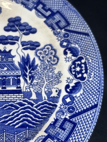 3 Vintage Antik Markiert Japan Blue Willow 9,25" Abendessen Salat oder Mittagessen Teller - Bild 14 von 24