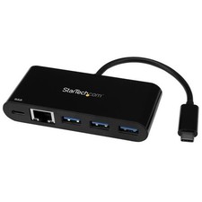 Startech.Com Usbc To Gbe Adapter And 3 Port Usb Hub