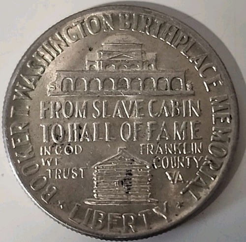Raw 1946 Booker T. Washington $.50 Uncertified Ungraded Silver Half Dollar - Picture 2 of 2