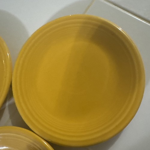 Lot of 3 VTG Fiesta Homer Laughlin Lunch/Salad/Plates~Yellow/Sunflower~7 1/4 in - Picture 4 of 17
