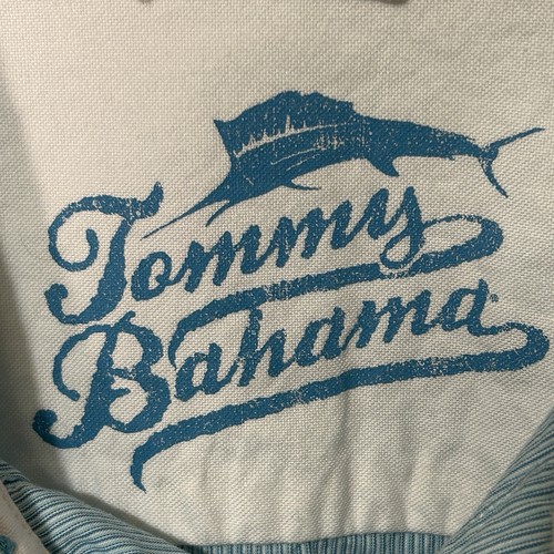 Tommy Bahama Men’s Long Sleeve 100% Cotton Button Shirt Aqua Stripe Size XL - Picture 3 of 10