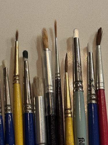 Lot Of New and used 14 Mixed Art / Paint Brushes - Picture 3 of 9
