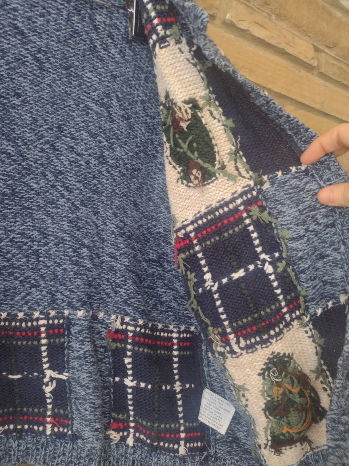 Nutcracker Ramie Cotton Blue Patchwork Cardinal H… - image 10