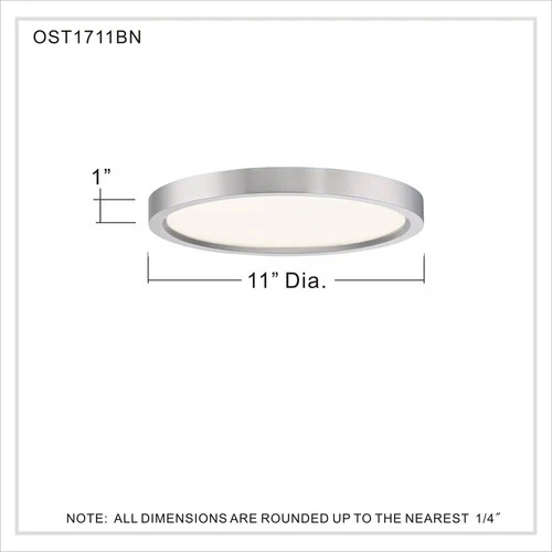 Quoizel Outskirt 11" Wide Brushed Nickel LED Ceiling Light - Picture 6 of 6
