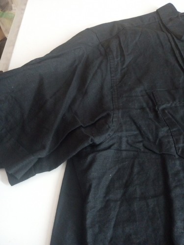 Cafe Luna Button Down Short Sleeve Shirt Mens XL Black - Picture 2 of 8
