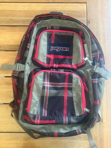 Jansport Big Student Plaid Backpack Extra Laptop Pocket Large School Travel Bag