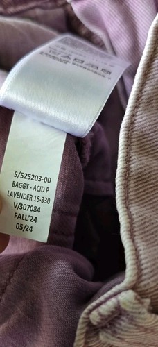 Gap Baggy Girls Jeans High Rise Wide Leg Adjustable Waist Lilac Denim,size 12. - Picture 6 of 7