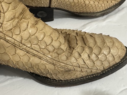 Vintage Larry Mahan Western Herren Schlangenleder Stiefel 4105 Größe 10,5 D - Bild 13 von 18