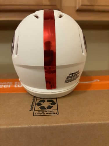 Georgia Bulldogs Mini Football Helmet Matte White Red CHROME Facemask & Decals - Picture 4 of 4