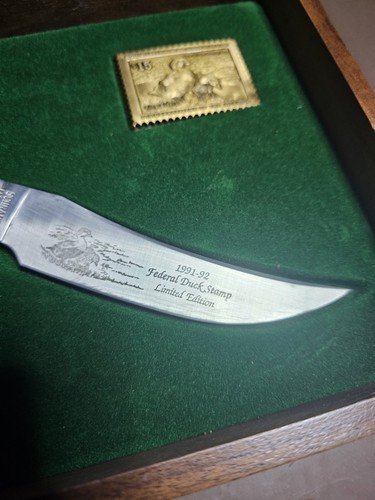 1991-92 Schrade Cutlery USA "Federal Duck Stamp" Jagdmesser,  - Bild 2 von 6