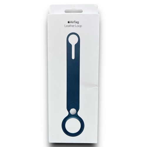 Apple - Lazo de cuero AirTag - Azul Báltico - Genuino - Sellado - Imagen 1 de 10