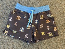Girls Patagonia Baggies Shorts Navy Yellow Peach Large L