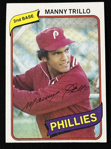 Tarjeta de béisbol 1980 Topps #90 Manny Trillo Philadelphia Phillies vintage MLB - Imagen 1 de 2