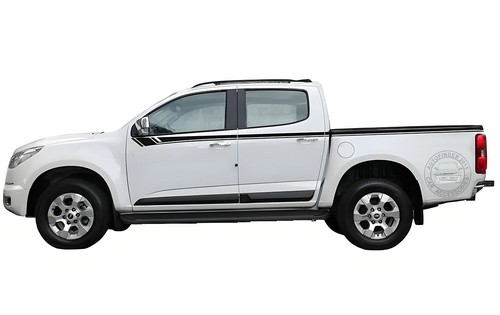 2 PCS Graphics Waist Line Stripe Sticker For Chevrolet Colorado Trunk Side Decal - Foto 1 di 6